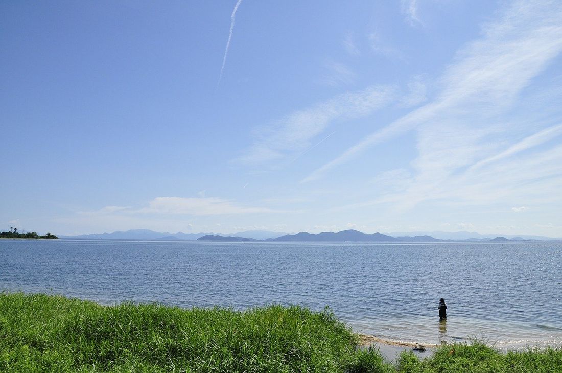 青空と海