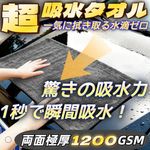洗車用マイクロファイバータオル 吸水怪獣 ブルー Lサイズ（70*90cm）