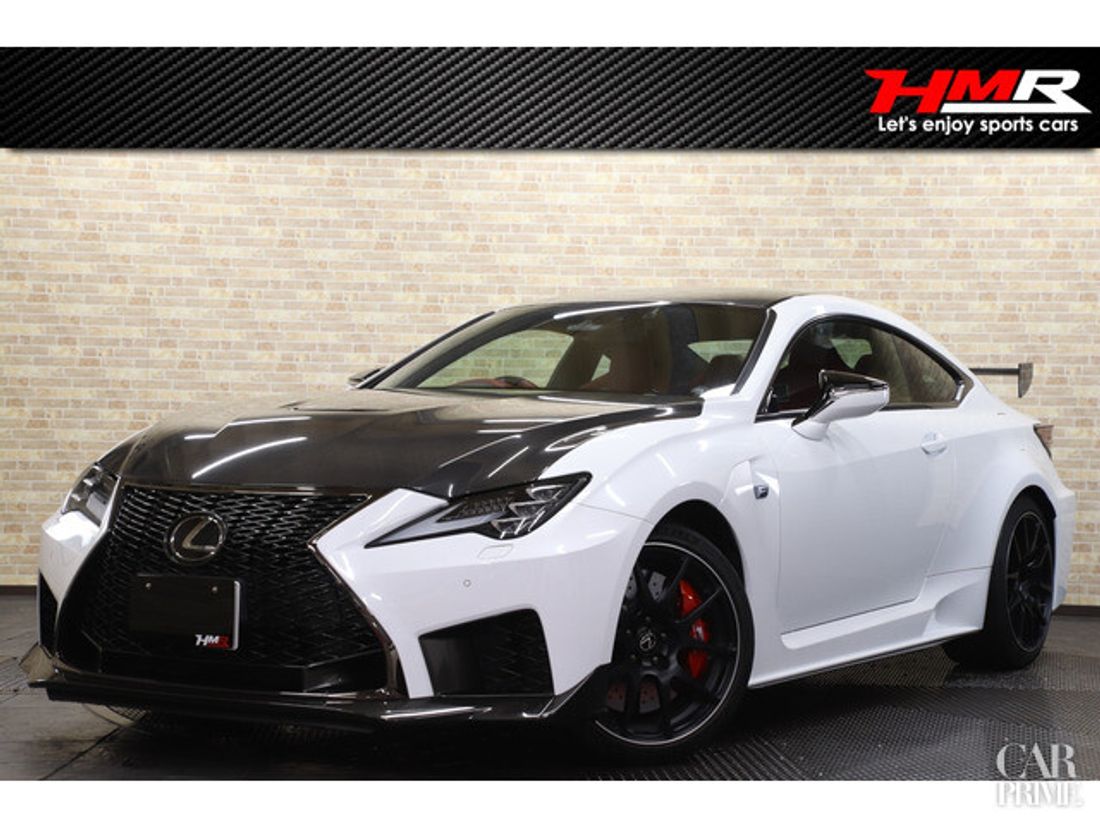 R.1(2019)年 レクサス RC F パフォーマンスパッケージ 純正カーボンルーフ カーボンリアウィング パールホワ