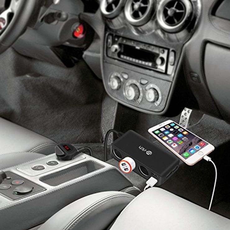 シガーソケット usb 車載充電器(ブラック)