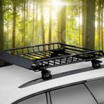 e-choice ルーフラック スチール ルーフキャリア カーゴラック ルーフバスケット　２