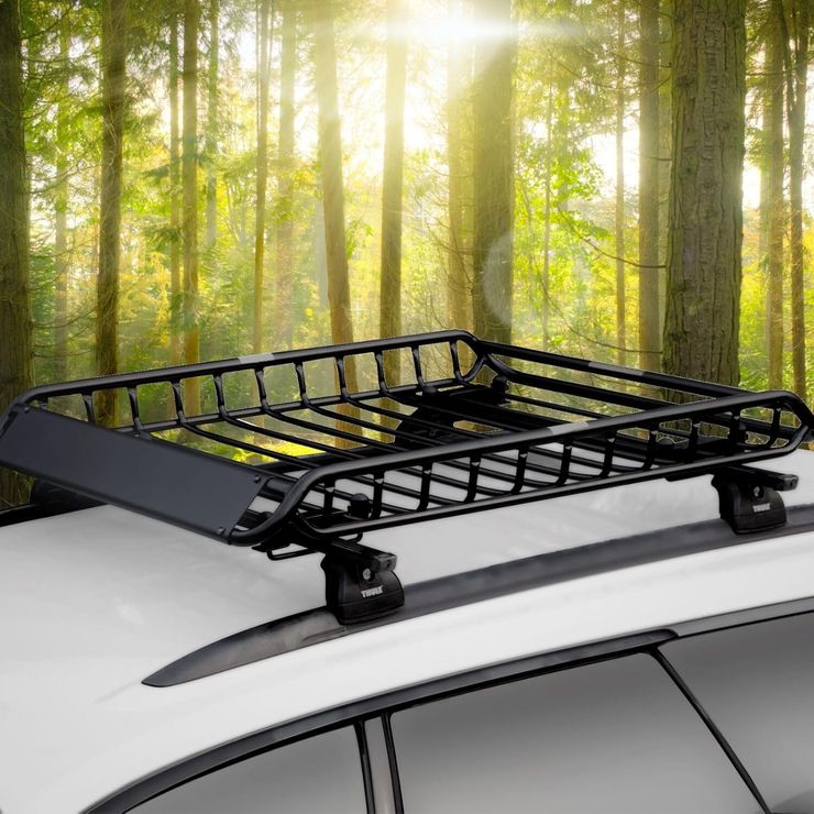 e-choice ルーフラック スチール ルーフキャリア カーゴラック ルーフバスケット　２