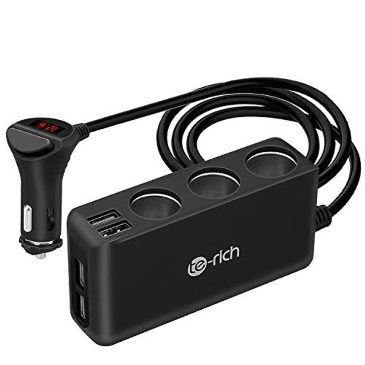 シガーソケット usb 車載充電器(ブラック)