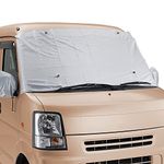 アイメディア(Aimedia) カーフロントカバー 軽自動車用 車サンシェード 防水 雪対策 凍結防止カバー サイドミ…