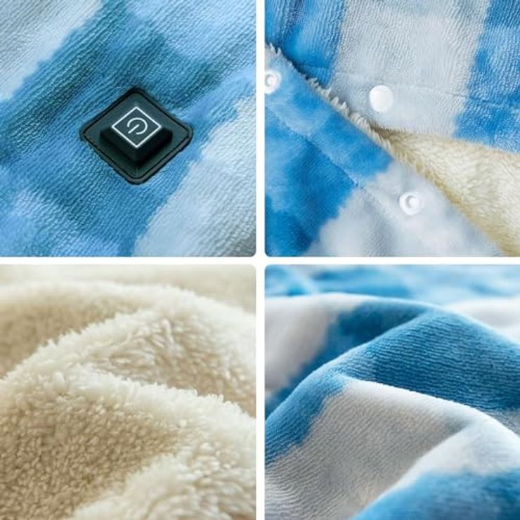 電気毛布 USBブランケット(ブルー)