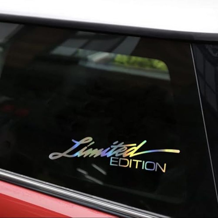リミテッドエディション ステッカー 2枚セット レーザーレインボー