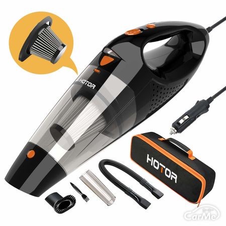 【Amazon.co.jp 限定】HOTOR 車用掃除機 DC 12V ステンレス フィルター 乾湿両用 カークリーナー
