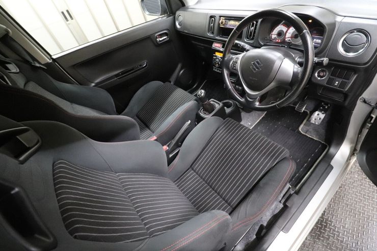 H.28(2016)年 スズキ アルト ワークス 5MT 純正RECARO シルバー 走行85,100km