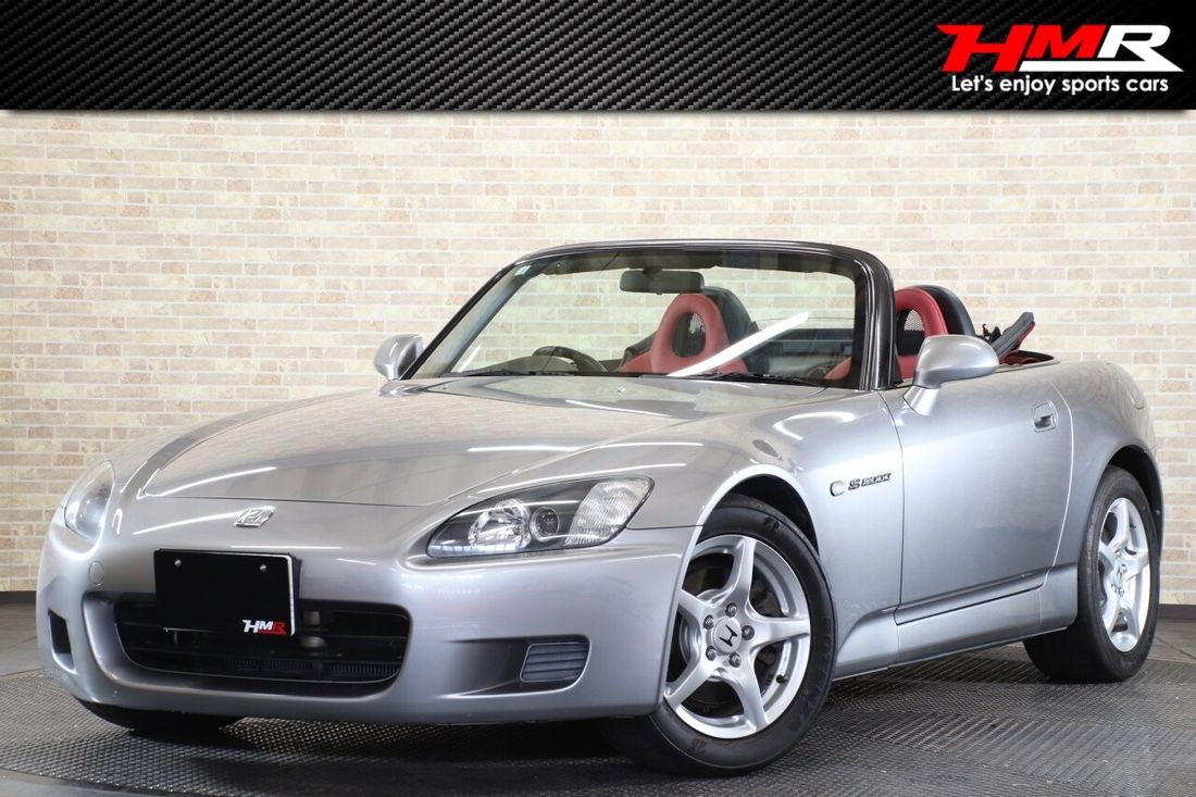H.12(2000)年 ホンダ S2000 2.0 タイプV ASM ECU 社外赤ガラス幌 シルバー 走行91,800