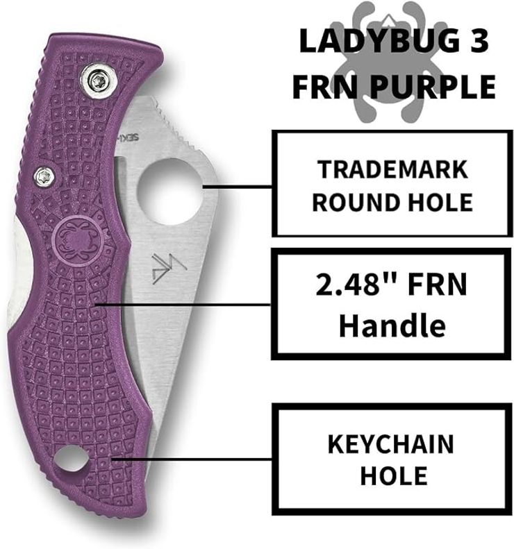 Spyderco(スパイダルコ) レディバグ3 黒 直刃　５