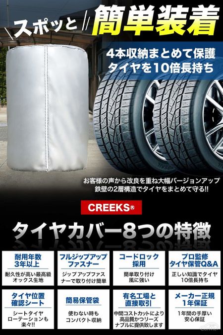タイヤカバーのおすすめ5選 夏用タイヤからスタッドレスタイヤの保管に