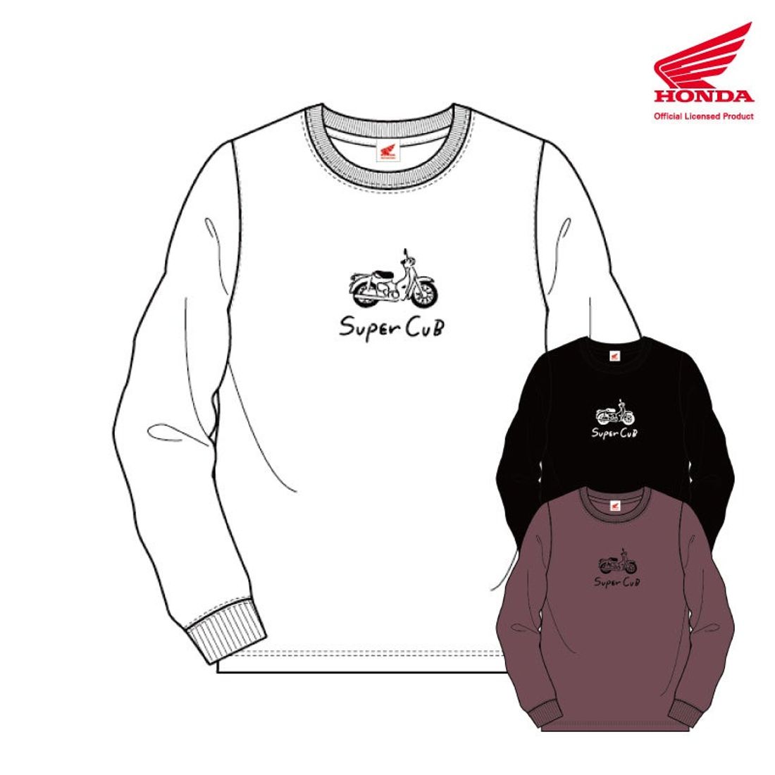 HONDA スーパーカブの長袖Tシャツ発売