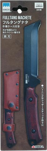 高儀(Takagi) KANUCHI OUTDOOR フルタングナタ 牛革ケース付き ベルトループ　１０