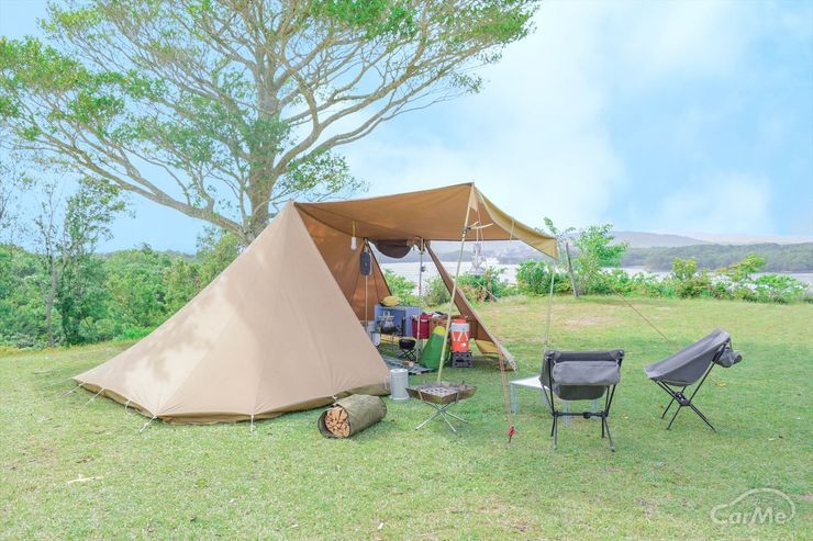 ワンポールテント snowline ロゴス ナバホ 400 二股ポール付き 7人