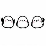 シマエナガ カッティングステッカー 3匹セット