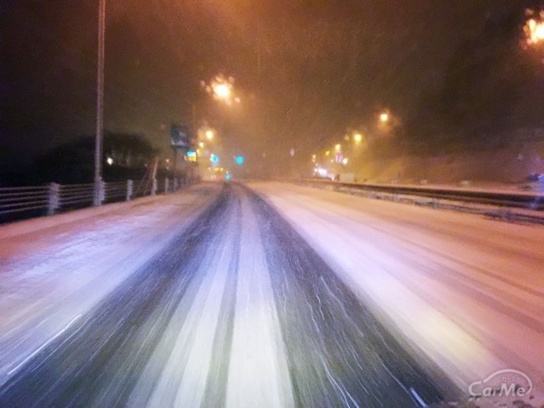 雪道 夜