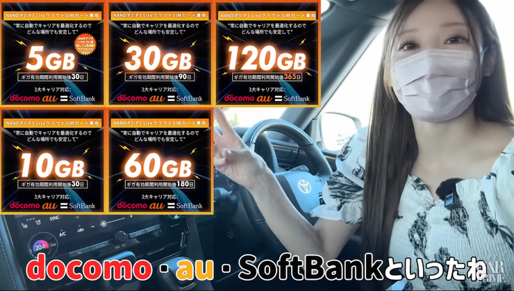 三大キャリアの電波を使用