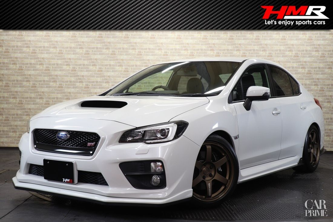 H.28(2016)年 スバル WRX STI 2.0 4WD TE37 18インチ HKSマフラー パールホワイト 走