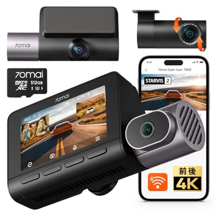 70mai Dash Cam 4K T800　ぬぬ