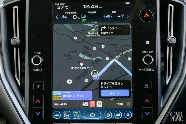SUBAROADのCarPlay画面