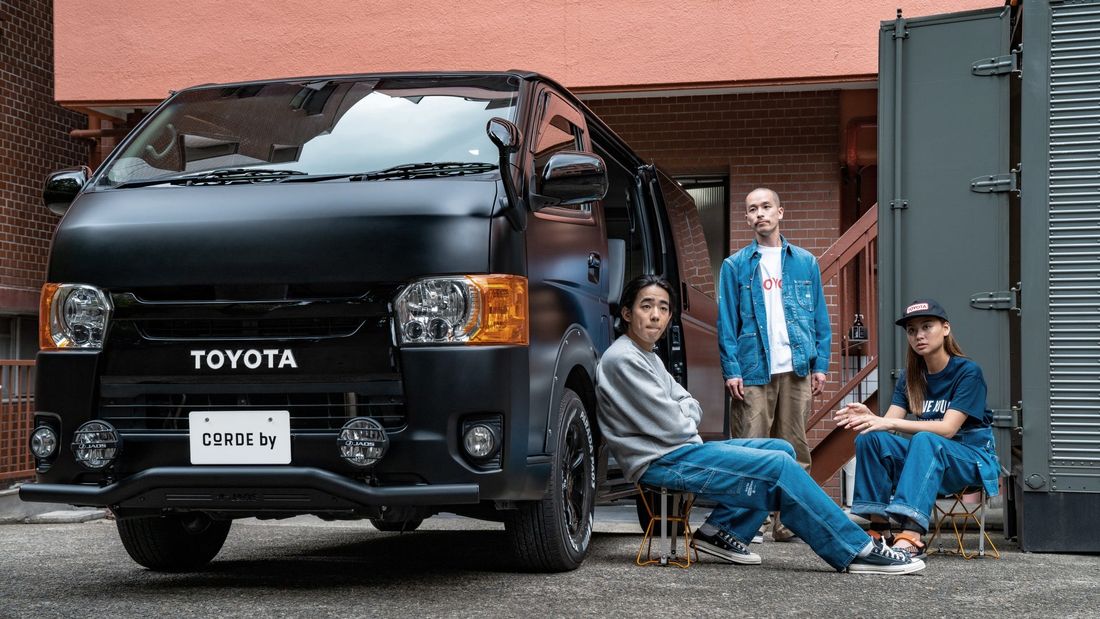 トヨタグループが提供するスタイルドカーブランド「CORDE by」の第二弾モデルマットブラック仕様のハイエース“HIA…