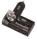 カシムラ Bluetooth FMトランスミッター イコライザー AUX MP3プレーヤー付 大画面液晶 microS…