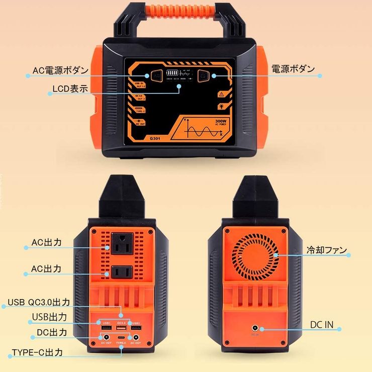 ポータブル電源 大容量 80000mAh 296Wh キャンプ 車中泊 災害 【公式通販】