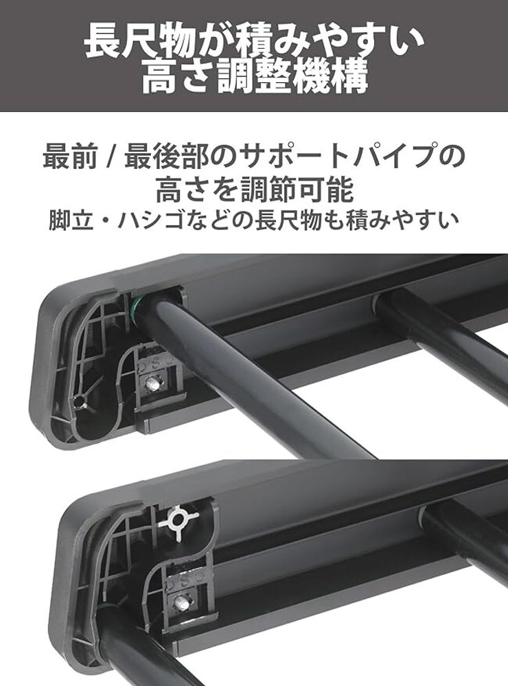 カーメイト(Carmate) INNO 車用 ルーフラック 95㎝ × 119㎝ スクエアベース エアロベース 対応　４