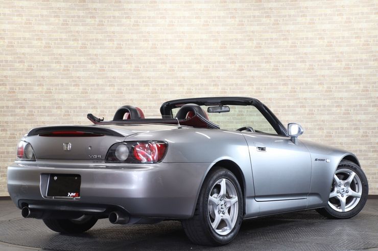 H.12(2000)年 ホンダ S2000 2.0 タイプV ASM ECU 社外赤ガラス幌 シルバー 走行91,800