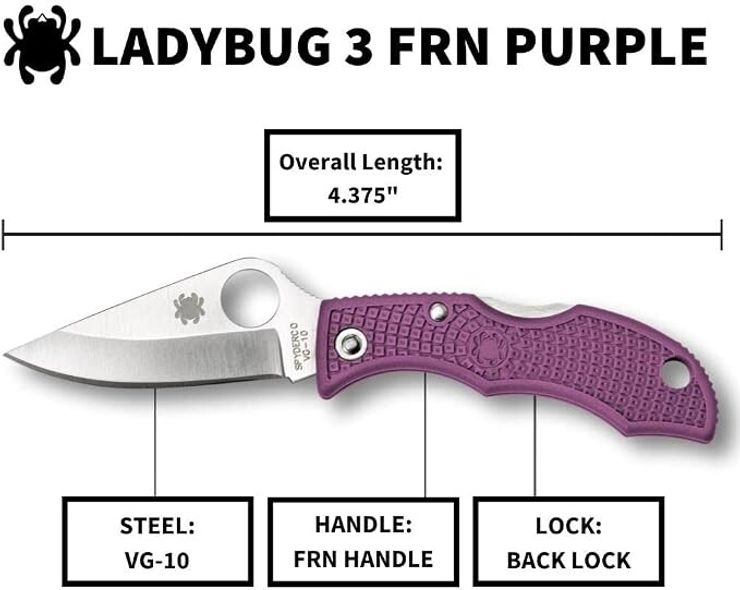 Spyderco(スパイダルコ) レディバグ3 黒 直刃　６