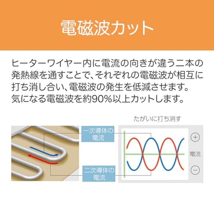 電気毛布 電磁波カット  KDK-75246D