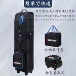 ゴルフバックカバー 折りたたみ式 ブラック&レッド