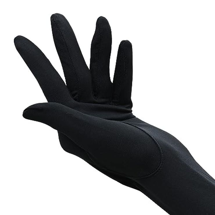 おたふく手袋 夏用アームカバー[接触冷感 ストレッチ素材 ロングタイプ レディース]UV-3711 ブラック フリーサ…