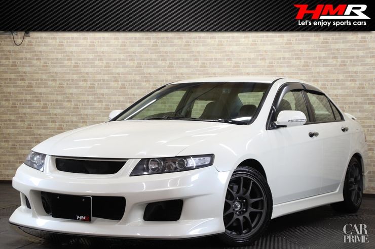 H.17(2005)年 ホンダ アコード 2.0 ユーロR SPOON S耐バンパー クスコ車高調 パールホワイト 走行