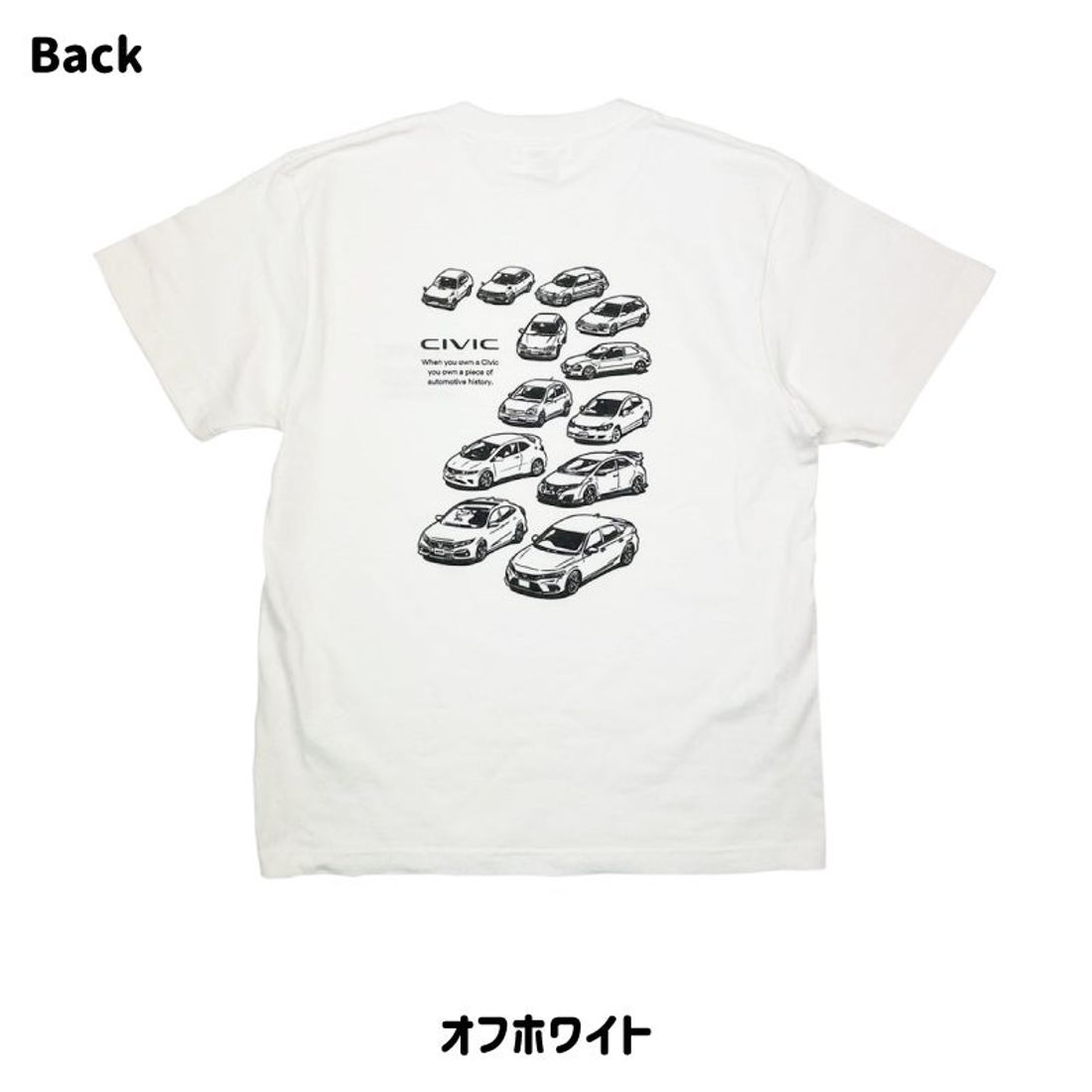 ●新発売● Honda シビックが大集合！シビック好きにはたまらない歴史を感じるTシャツ（4/23～）