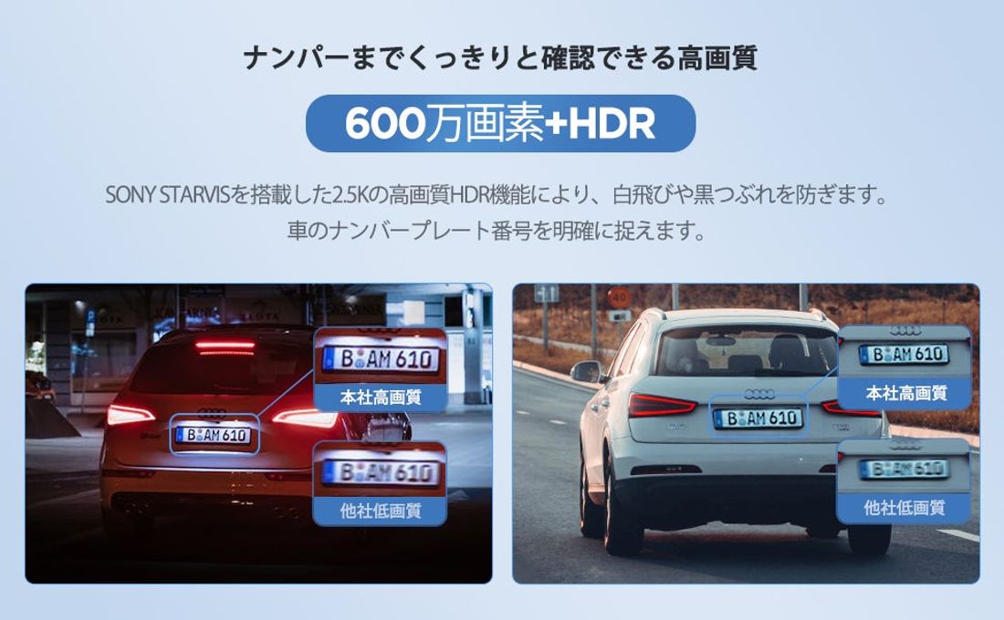 初めての方にもおすすめの高画質＆多機能ドライブレコーダー！