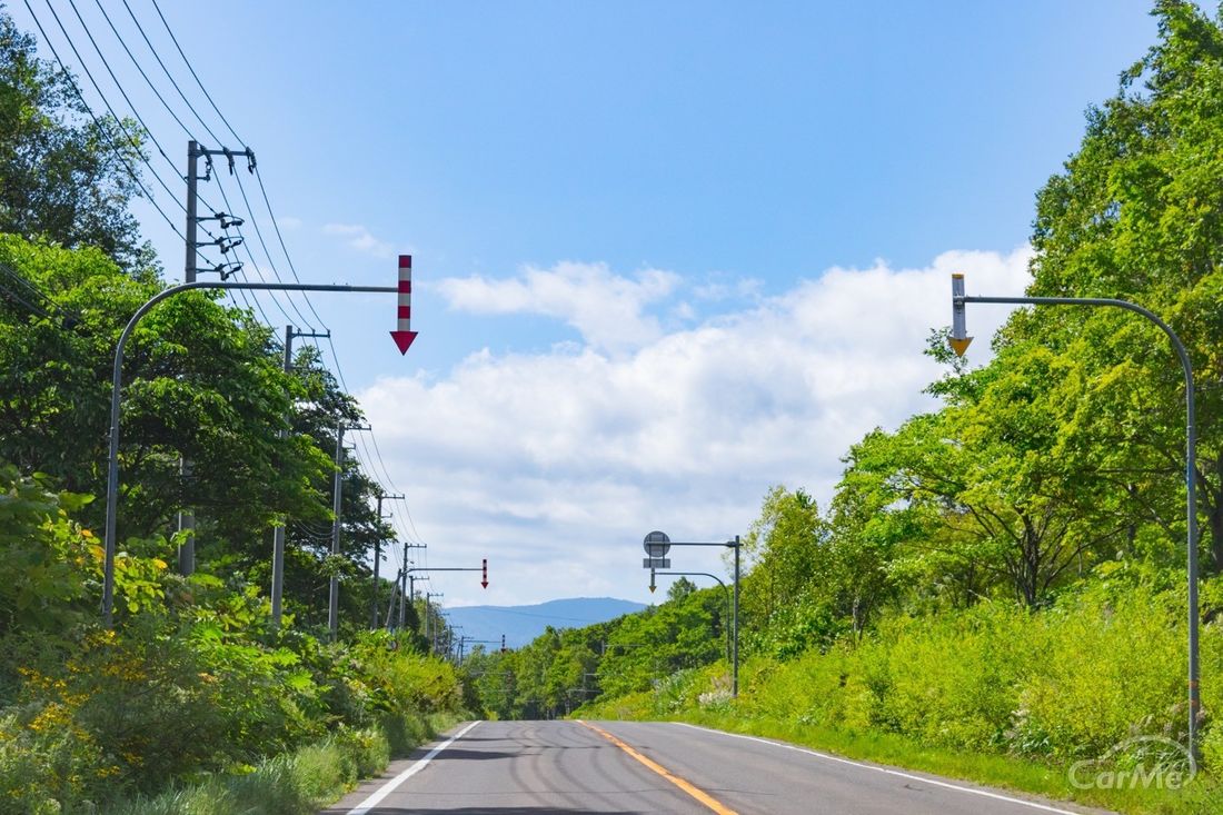 北海道の道路で地面を指す矢印 その正体は