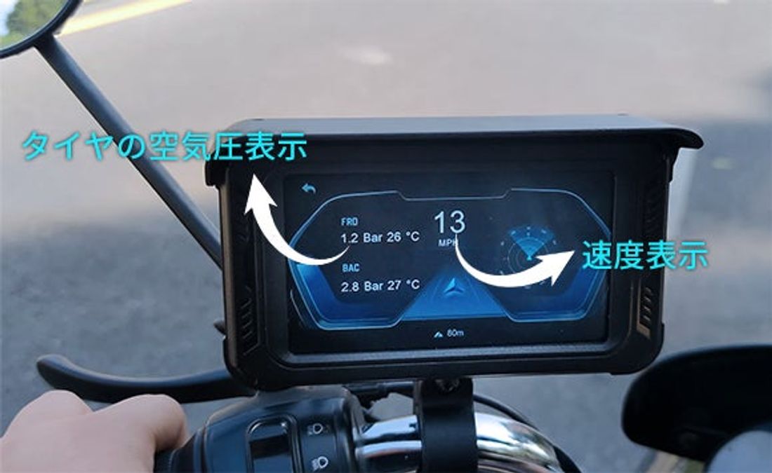 【バイク用】Apple CarPlay対応、一体型防水・防塵設計の5インチモニター「KG69」