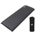 キャンプマット 厚手 8cm インフレーターマット (ブラック)