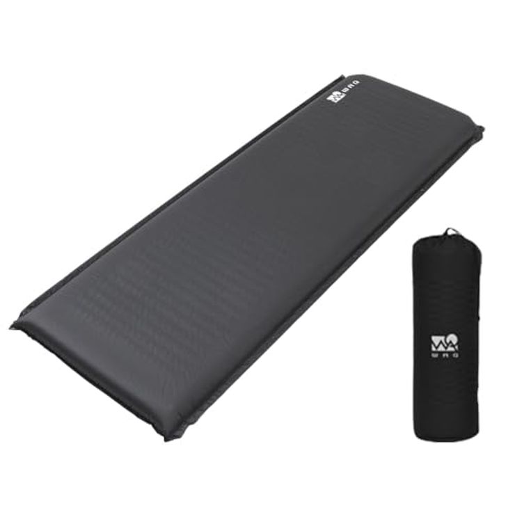 キャンプマット 厚手 8cm インフレーターマット (ブラック)