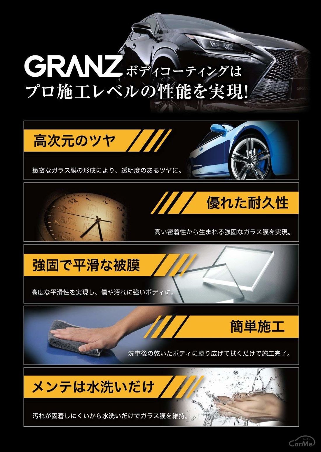 車のコーティング剤おすすめ27選 効果別での比較や選び方 カー用品店のおすすめ品をご紹介 Amazon 楽天の売れ筋ランキングも 車ニュース 中古車情報 中古車検索なら 車選びドットコム 車選び Com