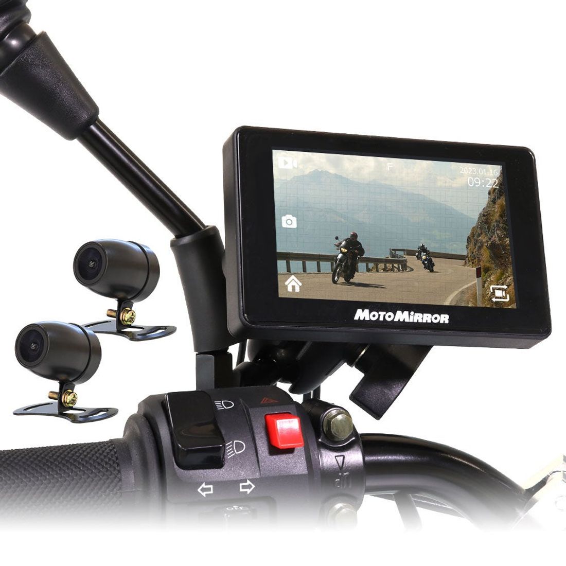 MAXWINからバイク用後方確認が可能なドラレコ『MoTo MiRRoR BDVR-C001』が新登場！