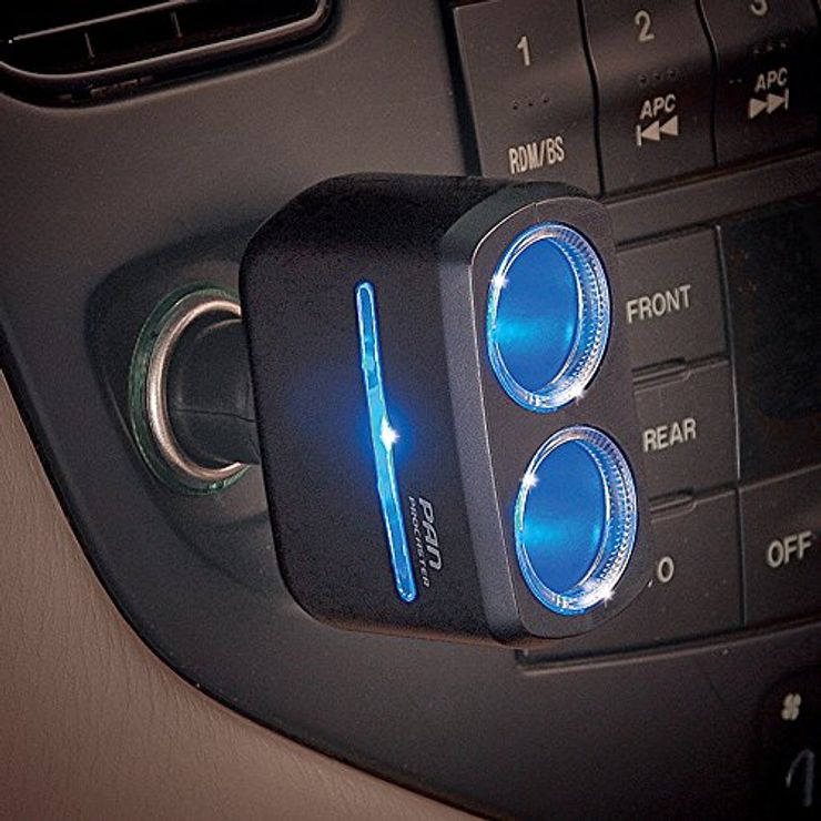 シガーソケット増設分配器 マットブラック F194