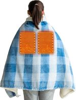 電気毛布 USBブランケット(ブルー)