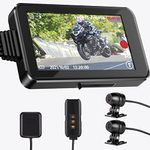 【最新４インチ液晶大画面】バイクドライブレコーダー 前後カメラ フルHD アルミ合金製 タッチパネル 140度広角...