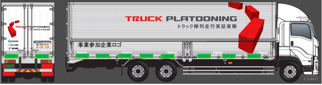 トラック 隊列実験