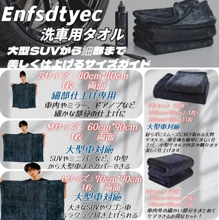 洗車用マイクロファイバータオル 吸水怪獣 ブルー Lサイズ（70*90cm）