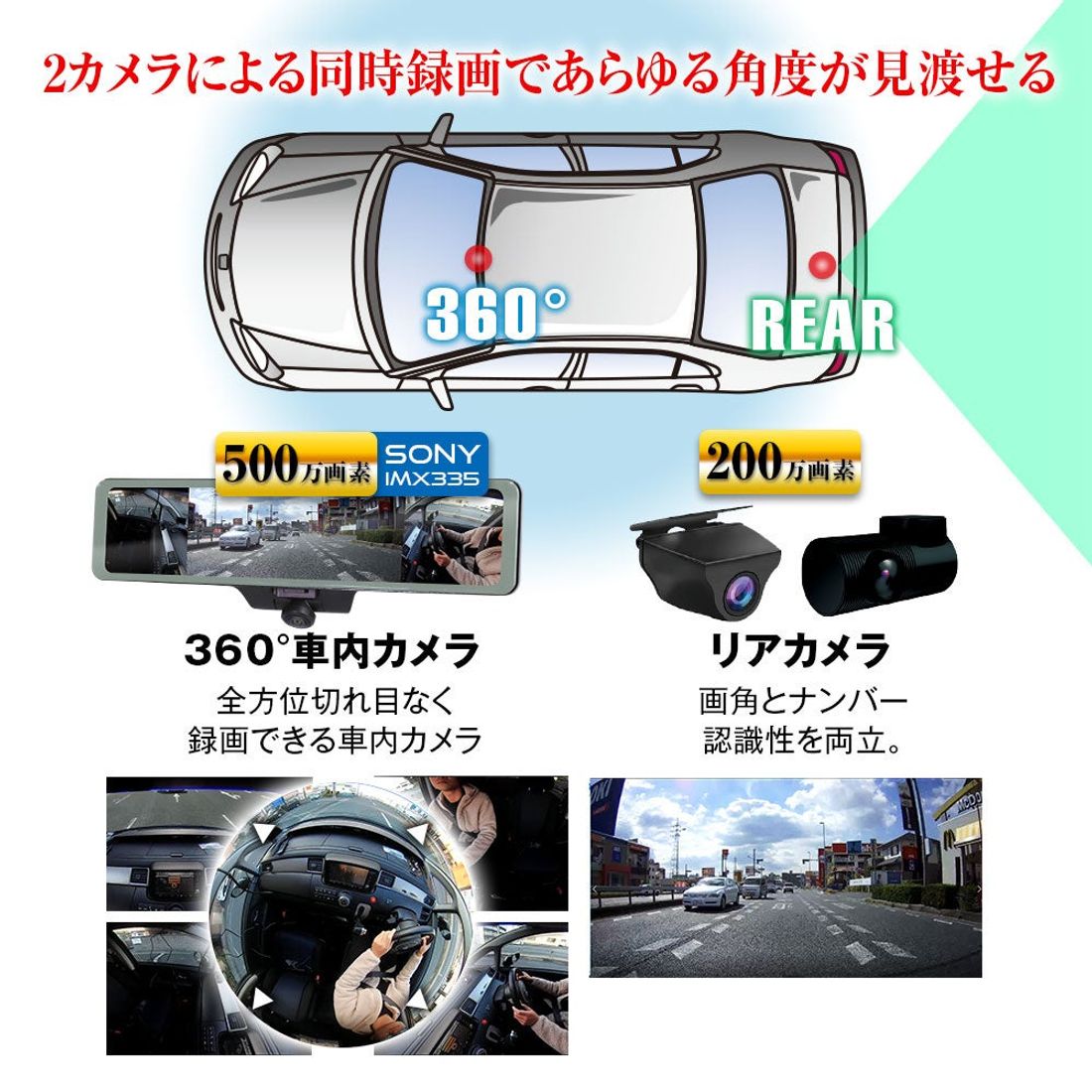 【MAXWIN】360°カメラで死角ナシ！デジタルミラー型ドライブレコーダー『MDR-I002AZ/BZ』が新登場！