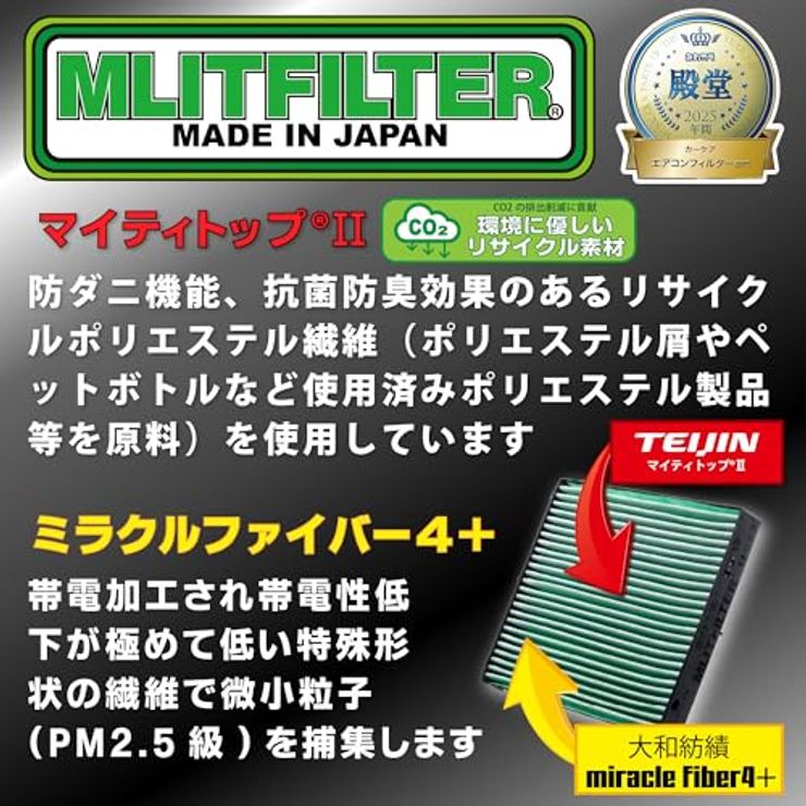 エムリットフィルター (MLIT) トヨタ 新型ノア・ヴォクシー(80 / 90系)用 D-020_80NOAH