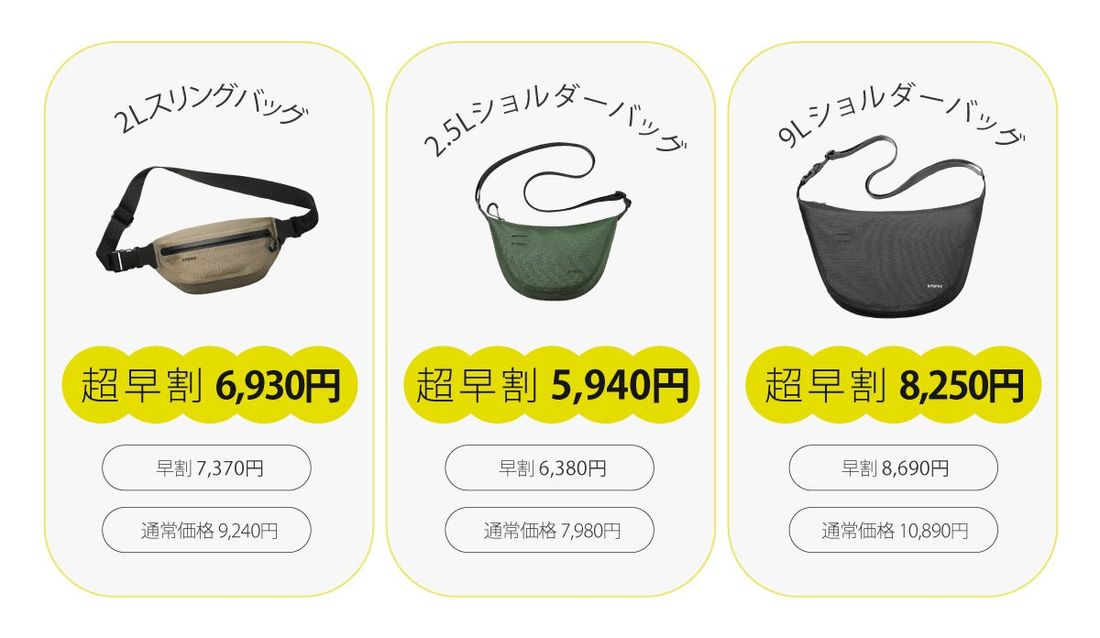 【bitplay・AquaSeal 防水バッグ】クラウドファンディングサイト「Makuake」にて先行予約販売を開始